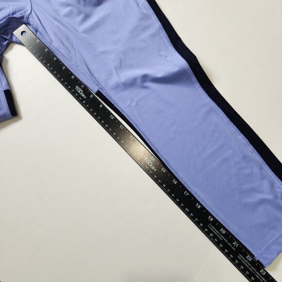 Athleta‎ Cross Train 7/8 Paddle Leggings Womens L Blue Colorblock Athletic - Picture 6 of 9
